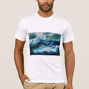 Camiseta Navio no mar em tempestade