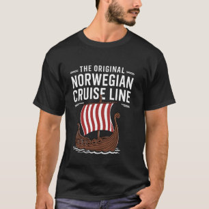 Camiseta Navio original norueguês de cruzeiro