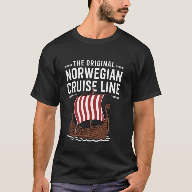 Camiseta Navio original norueguês de cruzeiro (Frente)