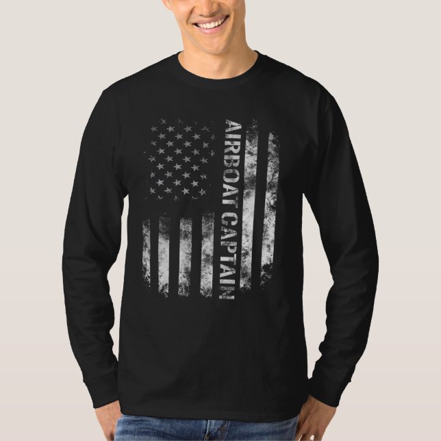Camiseta Navio-piloto Capitão Usa Bandeira Americana Patrió (Frente)