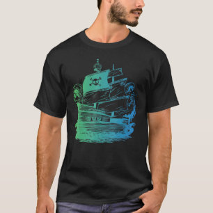 Camiseta Navio Pirata Homens Mulheres Crianças Barco Náutic