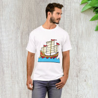 Navio Tradicional Vermelho da China de Estilo Junc
