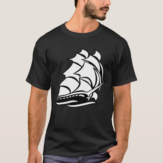 Camiseta Navio Velejador Antigo (Frente)
