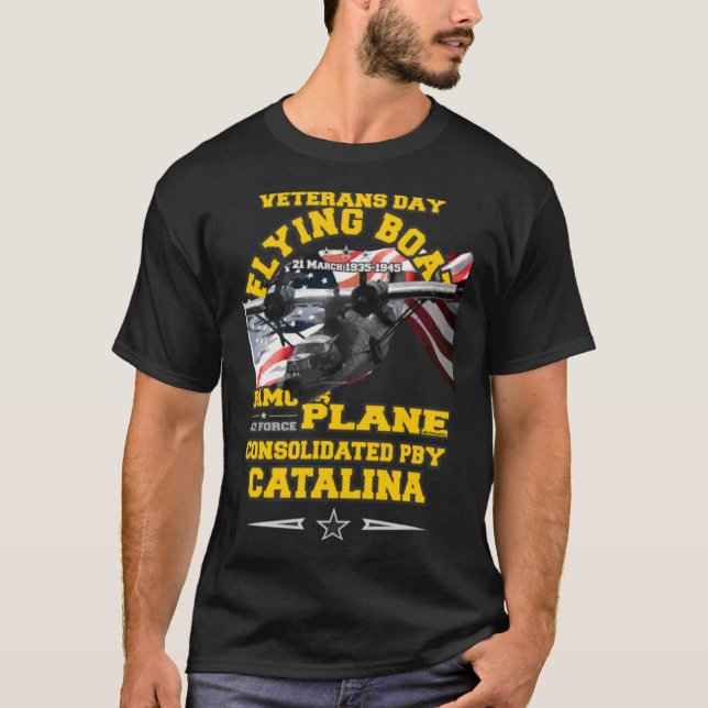 Camiseta Navio voador PBY Catalina consolidado T-Shirt (Frente)