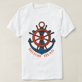 Camiseta Navio Wheel e Anchor Hilton Head Island, SC