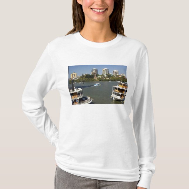 Camiseta Navios a vapor, Rio Brisbane, Brisbane, (Frente)