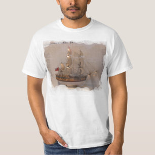 Camiseta Navios dos exploradores, capitão James Cook