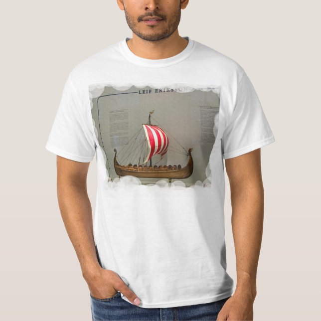 Camiseta Navios dos exploradores, Leif Erikson (Frente)