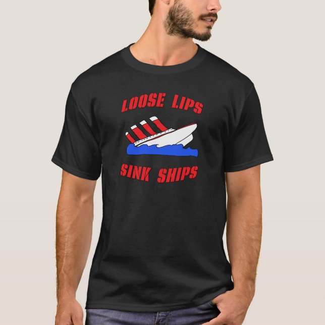 Camiseta Navios fracos do dissipador dos lábios (Frente)