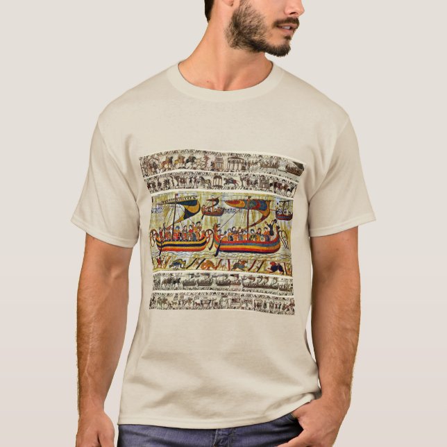 CAMISETA NAVIOS VIKING BAYEUX TAPESTRY 1066 (Frente)