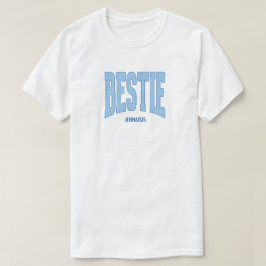 Camiseta Navy + Azul Falso Brilho BESTIE Despedida de Solte