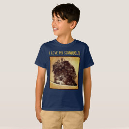 Camiseta Navy para menino de cachorro Schnoodle