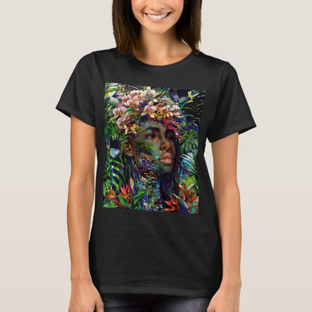 Camiseta "Nayari" - Espelhamento Da Selva - Mulheres Na Ama (Frente)