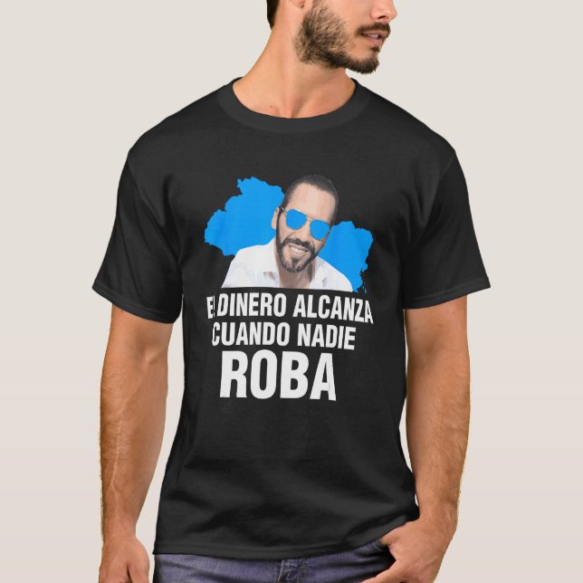 Camiseta Nayib Bukele Dinero Coote Criptomoeda (Frente)