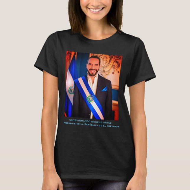 Camiseta Nayib Bukele, Presidente de El Salvadore (Frente)