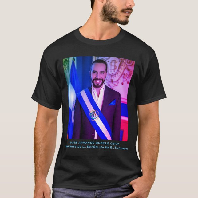 Camiseta Nayib Bukele, Presidente de El Salvadore (Frente)