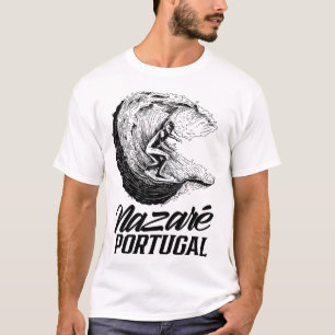 Camiseta Nazaré Portugal Surfe Surfista Onda de Surf