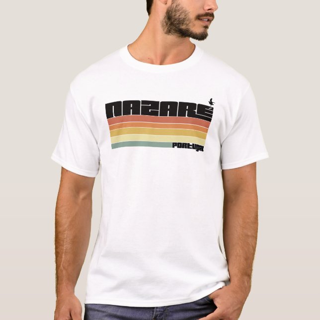 Camiseta Nazare Surfing Beach Portugal (Frente)