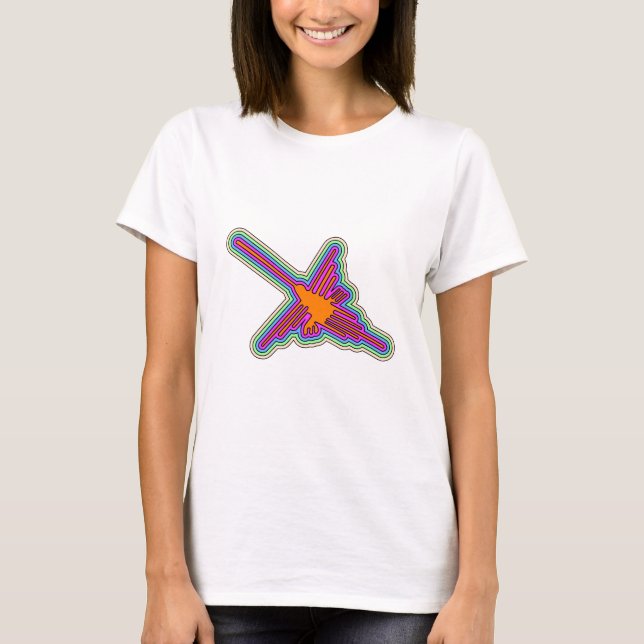 Camiseta Nazca Hummingbird Peru Drawing (Frente)