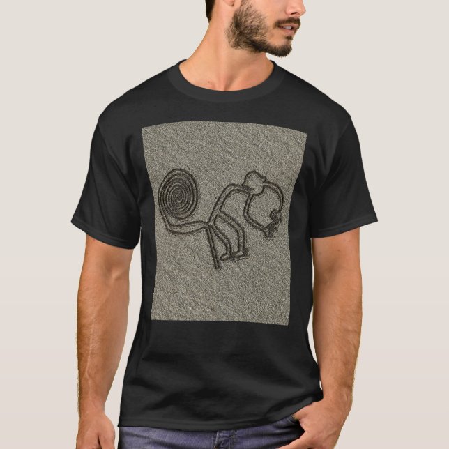 Camiseta NAZCA LINES MONKEY NAZCA LINES ART Geoglifos (Frente)