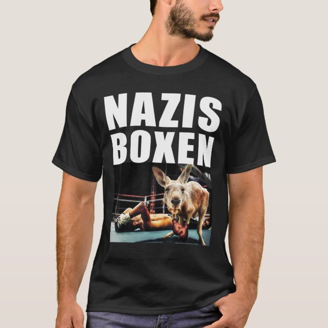 Camiseta Nazis Boxando Demo Contra A Direita E A Violência  (Frente)