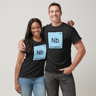Camiseta Nb - Símbolo de Elemento de Química Narwhal Baco