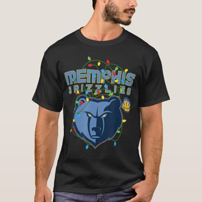 Camiseta NBA Memphis Grizzlies Christmas Lights Holiday boy (Frente)