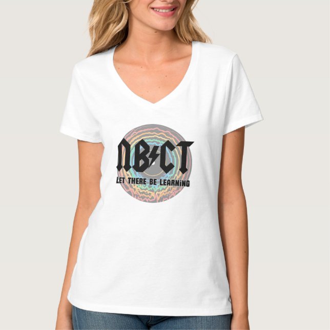 Camiseta NBCT Registro de vinilo Vneck Personalizado T Shir (Frente)