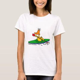 Camiseta NC pato Kayaking engraçado