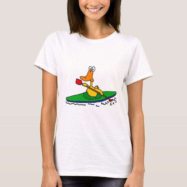Camiseta NC pato Kayaking engraçado (Frente)