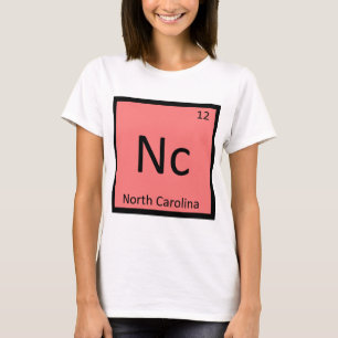 Camiseta Nc - Tabela Periódica de Química do Estado da Caro