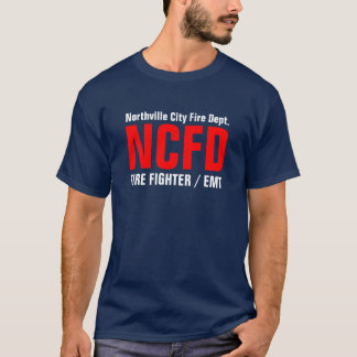 Camiseta NCFD, BOMBEIRO/EMT, fogo da cidade de Northville…