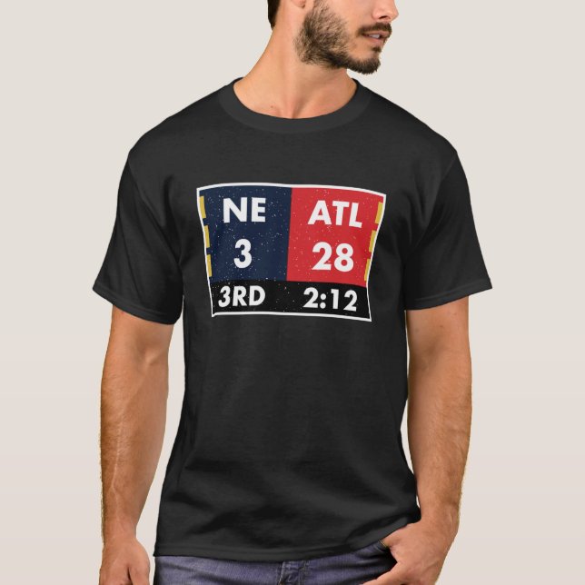 Camiseta NE 3 ATL 28 a NE 34 ATL 28 Final Shirt Funny Game (Frente)