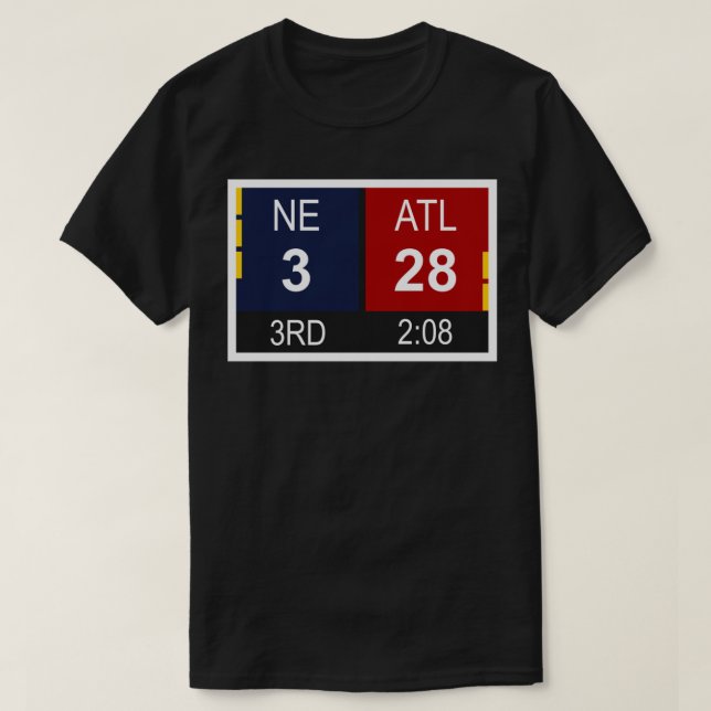 Camiseta NE 3 vs ATL 28 Champions Comeback Essential T-Shir (Frente do Design)