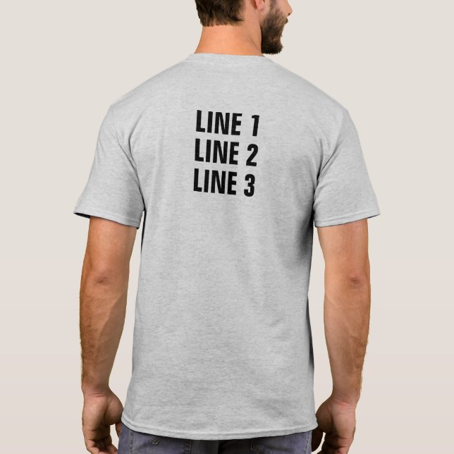 Camiseta NE Alabama Chapter - Cust 3 Lines Back Blk (Verso)