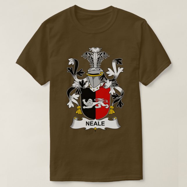 Camiseta Neale Casaco da Guarda Familiar de Armas (Frente do Design)
