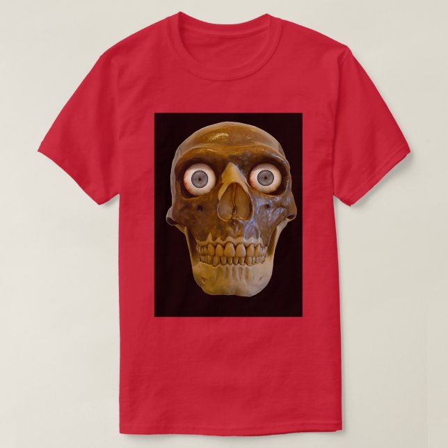 Camiseta Neandertal com olhos azuis (Frente do Design)