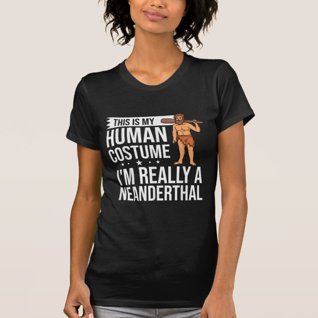 Camiseta Neanderthal Caveman Mulher Gift (Frente)