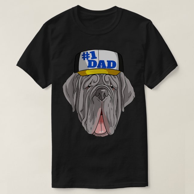 Camiseta Neapolitan Mastiff #1 Dad Father's Day  (Frente do Design)