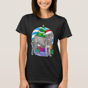 Camiseta Neapolitan Mastiff Cachorro Papai noel Decado de Á