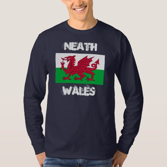 Camiseta Neath, País de Gales com bandeira galesa (Frente)