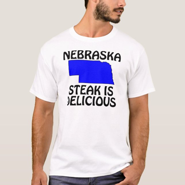 Camiseta Nebraska - Bife é Delicioso (Frente)