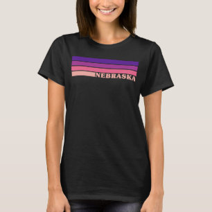 Camiseta Nebraska EUA Colorful Patriot Strips Legal Vintag