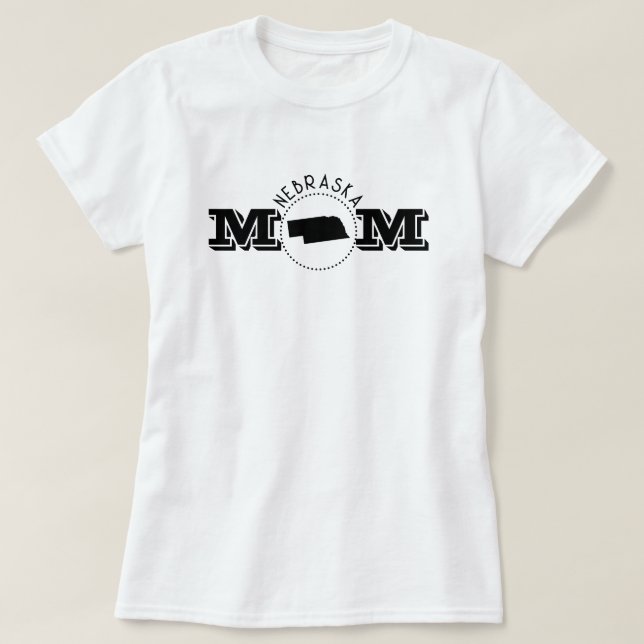 Camiseta Nebraska Mom  (Frente do Design)