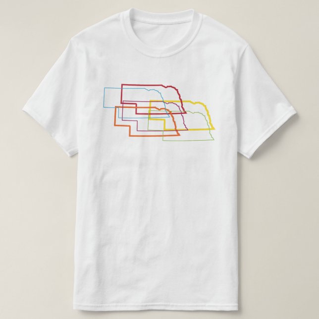 Camiseta nebraska pride blur (Frente do Design)