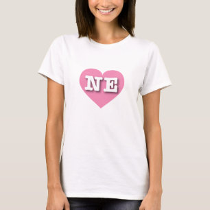 Camiseta Nebraska Solid Pink Heart - Big Love
