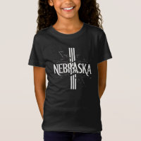 Nebraska Stripe Girls' Fine Jersey Tee