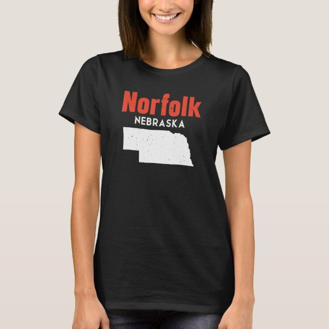 Camiseta Nebraska Usa State America Viagem Nebraska Norfol (Frente)