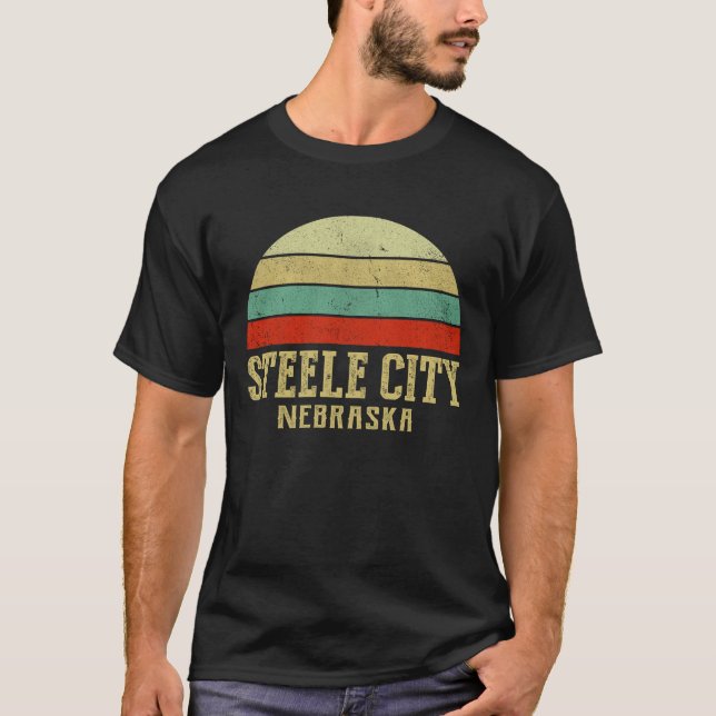 Camiseta NEBRASKA Vintage REtro Sunset (Frente)