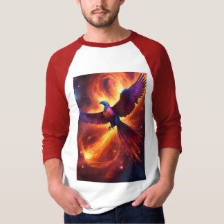 Camiseta Nebula Phoenix: Dança Cósmica das Asas Galácticas